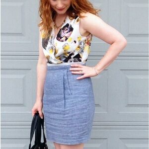 Rachel Rachel Roy Sleeveless Floral Chambray Dress